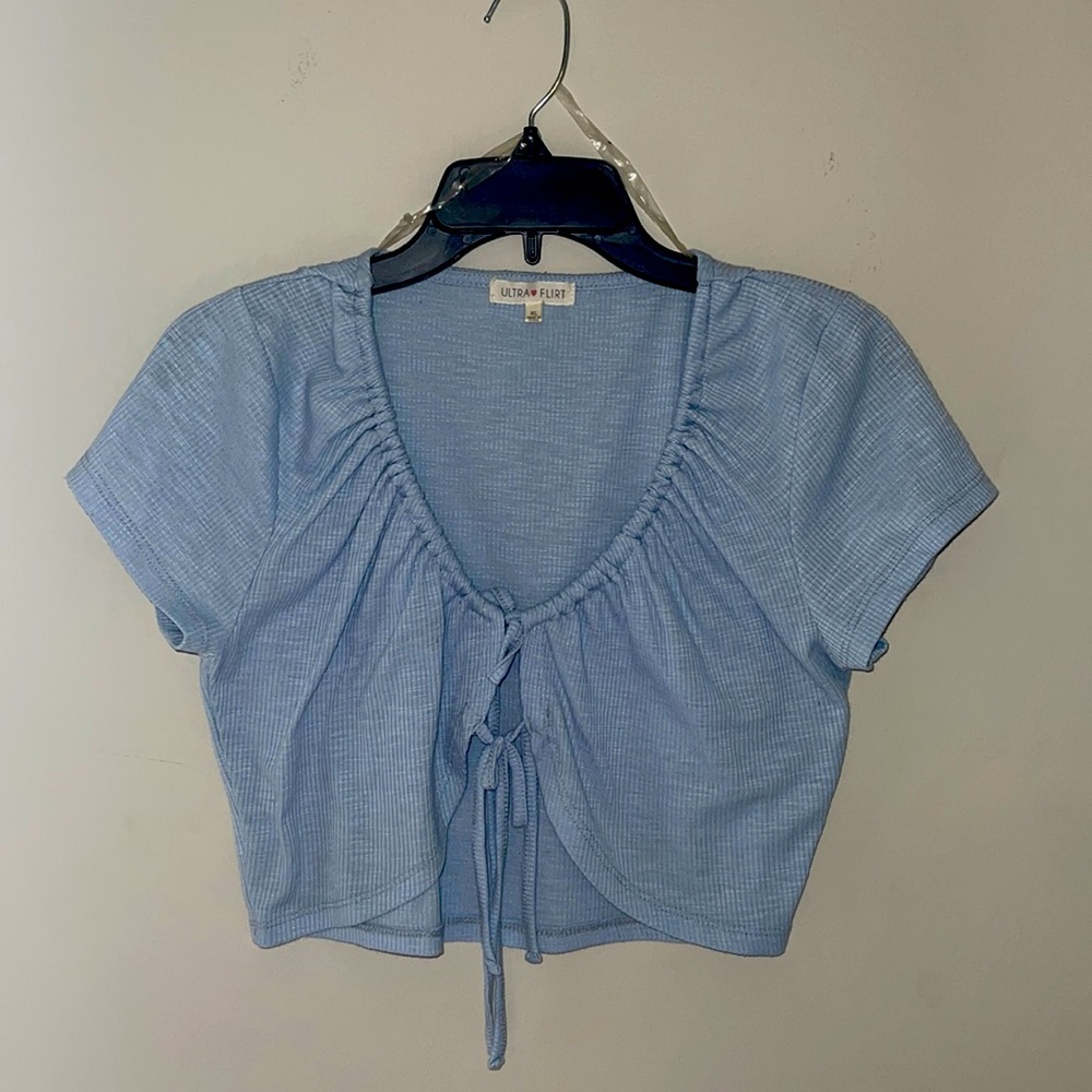Light Blue Crop Top